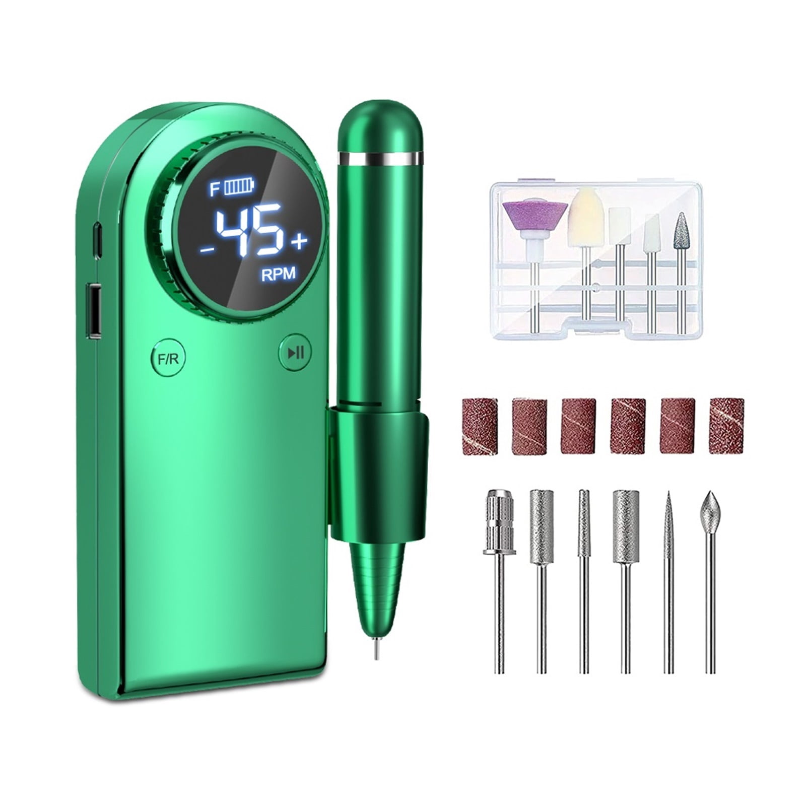 Professional Electric Nail Drill Machine, Portable Rechargeable 45000RPM Nail Drill For Acrylic Gel Nails, Manicure Polishing Tool ,Low Noise