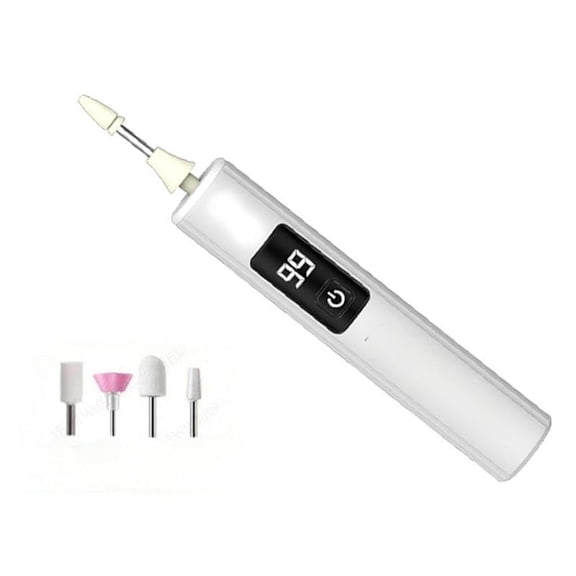 Professional Electric Nail Polisher 35000 RPM Cordless Rechargeable Nail Drill Kit with LCD Display, Ceramic Nail Bit Home Travel Use