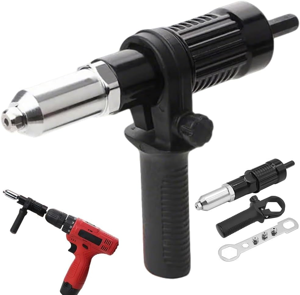 Professional Electric Rivet Gun Adapter Kit, Turn Your Drill into a ...
