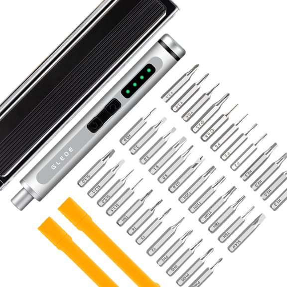 Professional Electric Screwdriver Set with 36 Bits USB C Charging LED Light Ergonomic Design for Electronics Repair