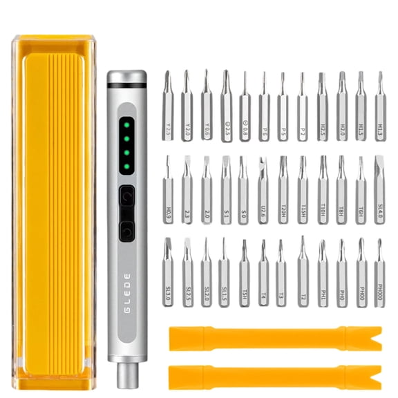 Professional Electric Screwdriver Set with 36 Bits USB C Charging LED Light Ergonomic Design for Electronics Repair