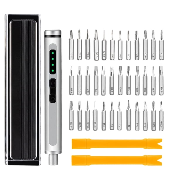 Professional Electric Screwdriver Set with 36 Magnetic Bits USB C Charging LED Light Ergonomic Design for Electronics Repair