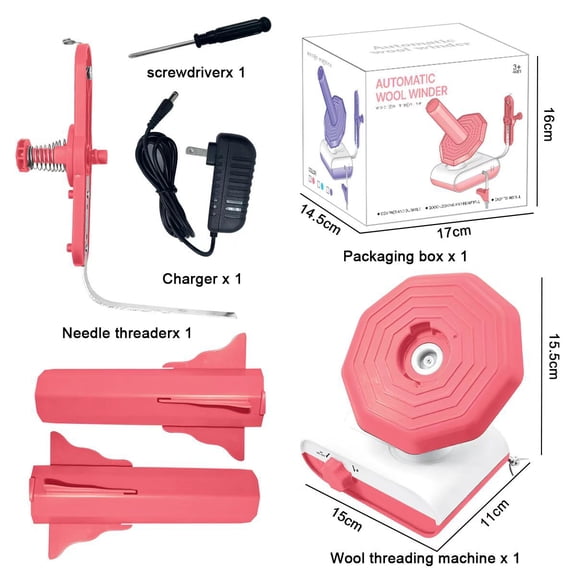Professional Electric Yarn Ball Winder for Knitting and Crochet, High-Speed Automatic Wool Cake Maker Machine with Charger, Portable Fiber Winder Tool for Tangle-Free DIY Crafting, Stable Base