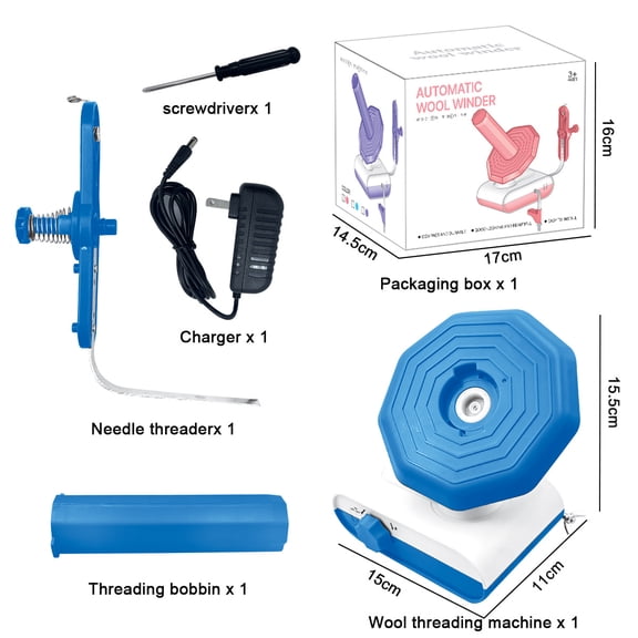 Professional Electric Yarn Ball Winder for Knitting and Crochet, High-Speed Automatic Yarn Winding Machine with Large Capacity, Portable Fiber Winder Tool for Center-Pull Yarn Cakes