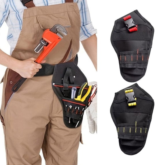 Professional Electrician Tool Belt Pouch - Heavy Duty 600D Oxford Multi-Pocket Organizer, Detachable & Adjustable Waist Bag for HVAC, Contractors, Carpenters