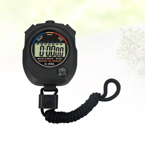 Homoyoyo Digital Stopwatch with Split Time Function for Sports, Fitness, Running, Training, and Daily Use - Black