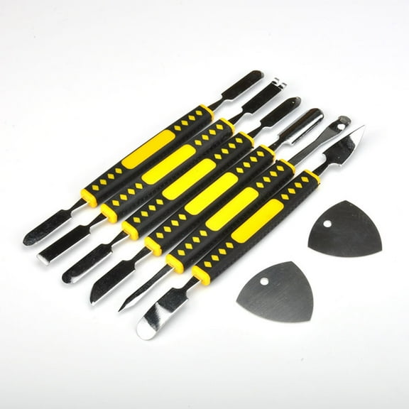 Professional Electronics Repair Tool Kit, Precision Carbon Steel Pry Tools for Phones, Tablets, Laptops, Game Console Opening with Non-Slip Ergonomic ABS Handle, Portable DIY Fix It Set