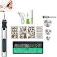 thumbnail image 1 of Professional Engraving Pen: 37 Bits 3-Speed USB Rechargeable Cordless Rotary Engraver, Suitable for 50+ Surfaces (Metal Wood Glass Plastic) – Portable for DIY Crafts Silver, 1 of 7