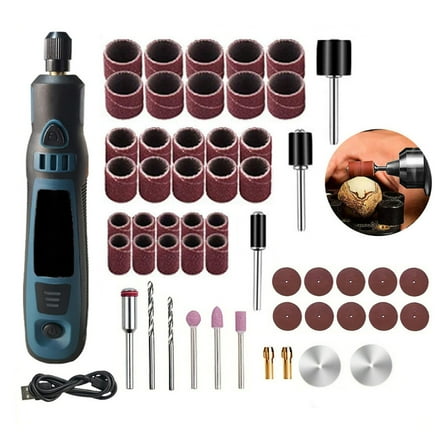 Professional Engraving Tool 54 Accessories Rechargeable 4 Hour Runtime Crafting Set