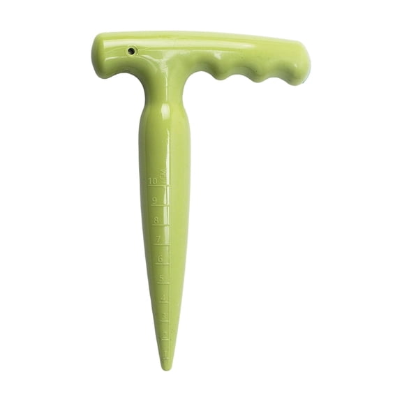 Professional Ergonomic Garden Dibber Tool - Perfect for Seed Planting, Seedling Transplanting, Bulb Planting & Soil Drilling, Long Handle with Comfort Grip, Durable Plastic Design Light Green