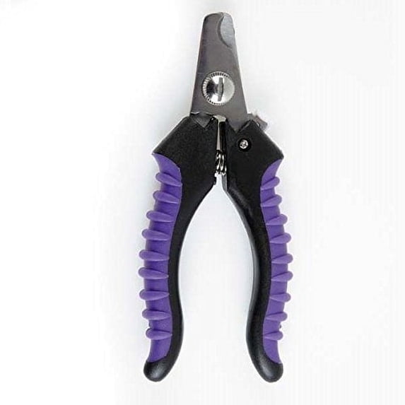 Professional Ergonomic Nail Clippers for Dogs Dog Grooming Clipper for Pet Nails (Purple - Small)