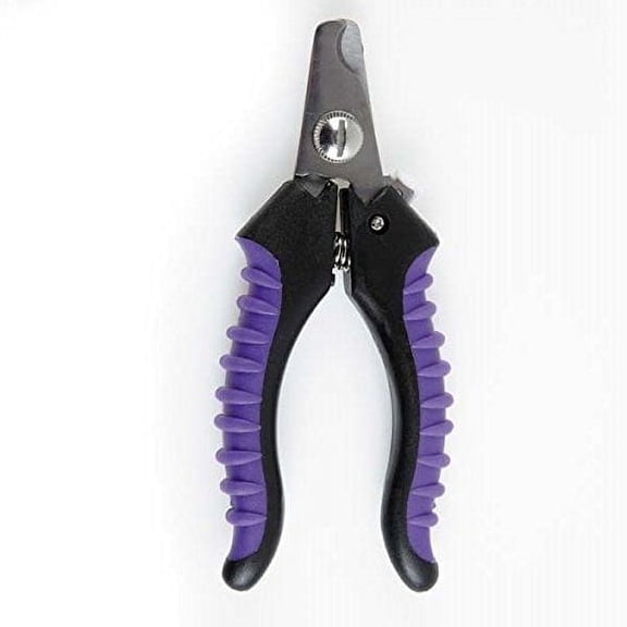 Professional Ergonomic Nail Clippers for Dogs Dog Grooming Clipper for Pet Nails (Purple - Small)