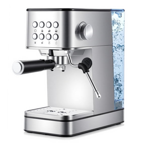 Professional Espresso Maker - 360 Steam Wand, Automatic Cup Warmer, Low-Noise Operation