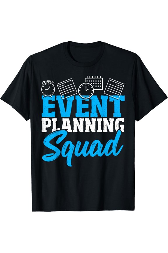 Professional Event Planning Squad T-Shirt Retro Graphic Tee for Party Organizers and Meeting Coordinators