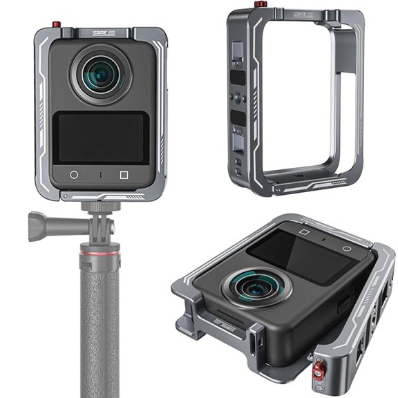 Professional Expansion Cage for DJI Osmo 360 with Cold Shoe Mount & 1/4" Threaded Holes | Multi-Accessory Extension Frame for Vlogging & Cinematography