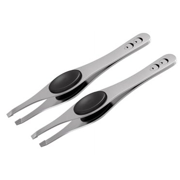 Slant Tip Eyebrow Tweezers Precision Tweezers For Eyebrows Facial Hair Ingrown Hair Removal Professional Stainless Steel Pink Mc Twz Pink