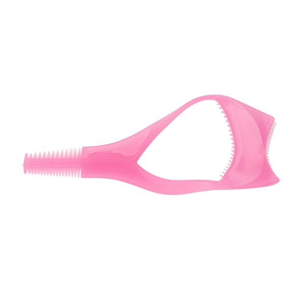 Professional Eyelash Comb and Mascara Shield Guard Helper for Makeup Application, Dual-Sided Cosmetic Beauty Tool, Pink (4.2 in / 10.7 cm)