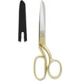 thumbnail image 1 of Professional Fabric Sewing Scissors: Multipurpose Heavy Duty Forged Stainless Steel Sharp Bent Blade Dressmaker Classic Cutting Leather Cloth Tailor Shears for Home - 8 inch Gold, 1 of 13