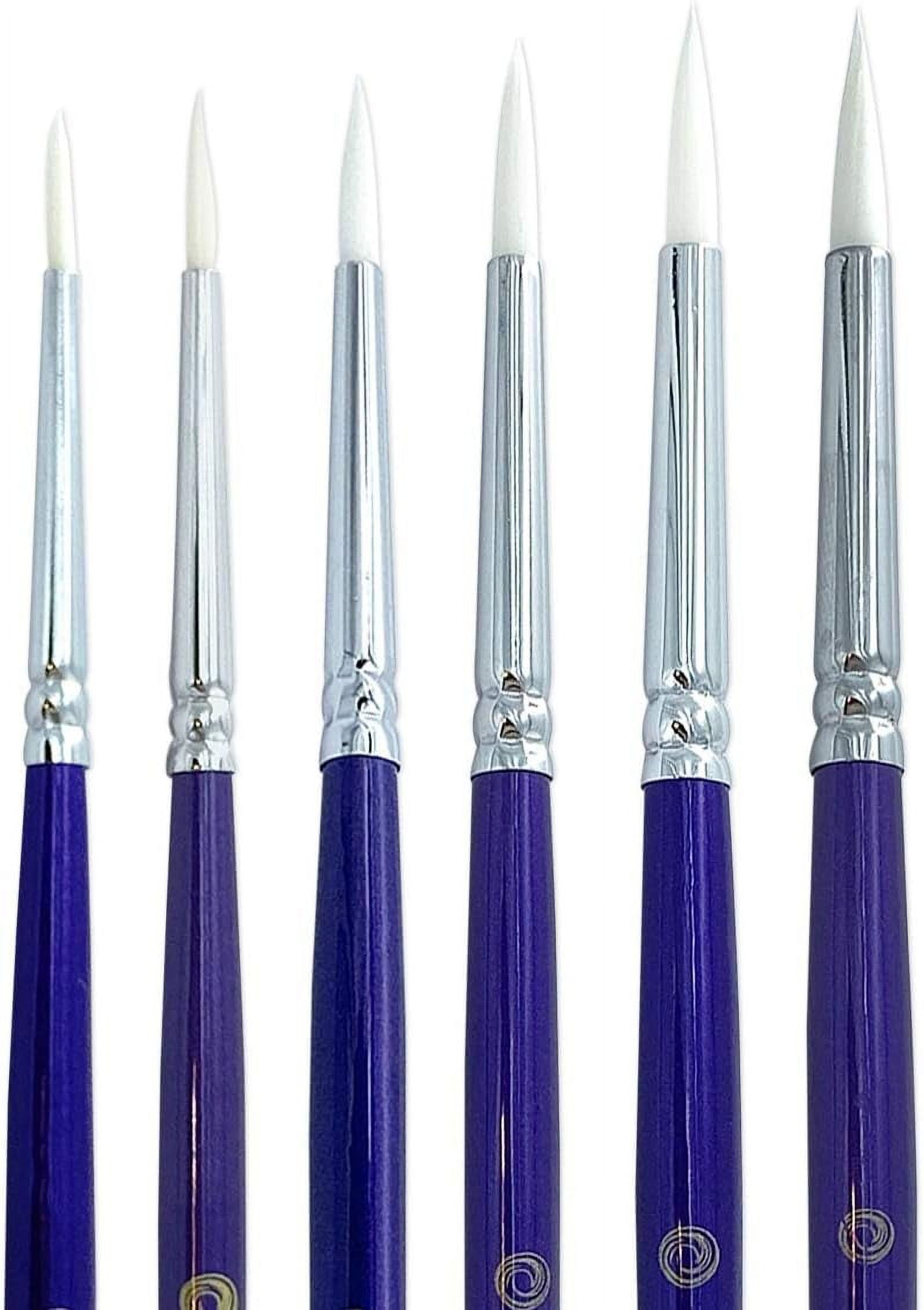 Professional Face Painting Brush Set 6 Round Brushes, Round Pointed