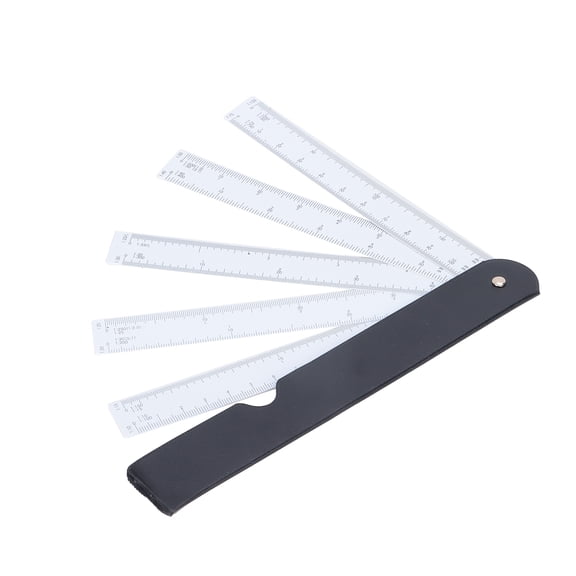 Professional Fan-Shaped Folding Scale Ruler Multi Ratio Measuring Tool for Art Drawing, Clothing, and Interior Design System, 7.9 inches / 20.0 cm Length