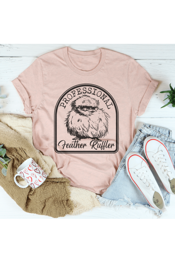 Professional Feather Ruffler Tee Athletic Heather S Peachy Sunday T-Shirt