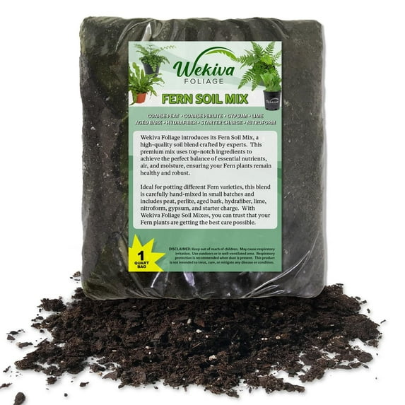 Fern Growing Soil Mix 4 Quarts - Custom Soil Blend Potting Mix for Fern Plants Specially Developed by and for Professional Nursery Growers - Nutrient-Rich Formula