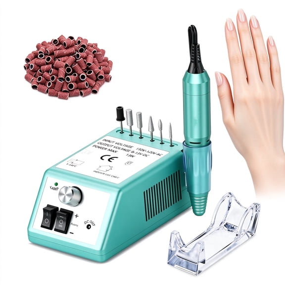 Professional Finger Toe Nail Care Electric Nail Drill Machine Manicure Pedicure,Green