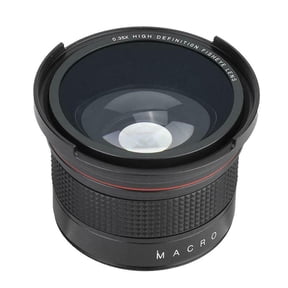 Professional Fisheye Lens Attachment for Canon EOS Cameras 2-in-1 Macro Lens, Auto-focus, Infrared Compatible