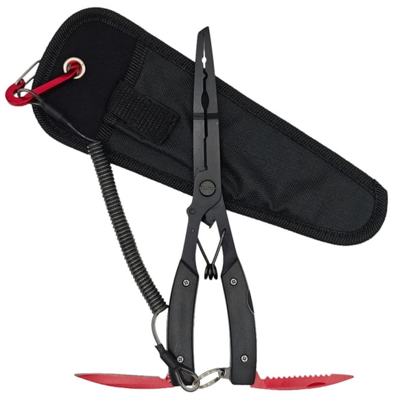 Professional Fishing Pliers Extended Straight Tip Includes Storage Bag Anti Cord For Anglers
