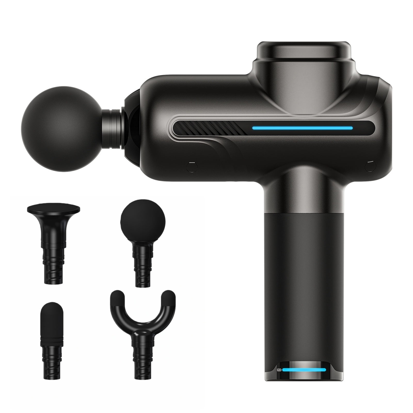 Professional Fitness & Recovery Percussion Massager Gun - Portable Muscle Massager with 5-Speed/Heat Therapy/Quiet Operation, for Post-Workout Soreness Relief