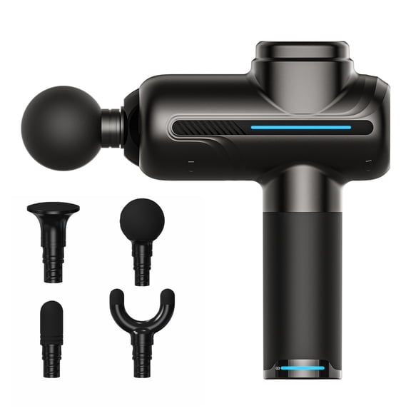 Professional Fitness & Recovery Percussion Massager Gun - Portable Muscle Massager with 5-Speed/Heat Therapy/Quiet Operation, for Post-Workout Soreness Relief