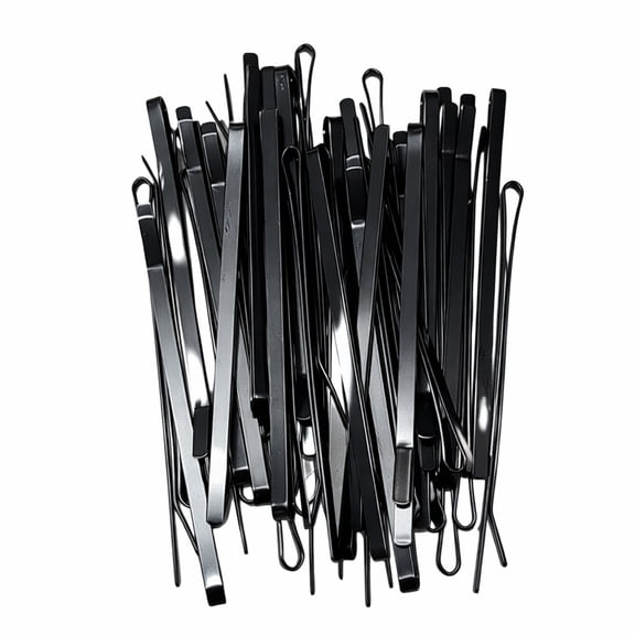 Professional Flat Metal Styling Bobby Pins in Storage Case - 40pc Pack (Gold)