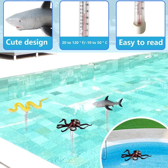 Professional Floating Pool Water Thermometer for Spas and Ponds with Clear Temperature Scale and Weather Resistant Housing for Residential Water Testing
