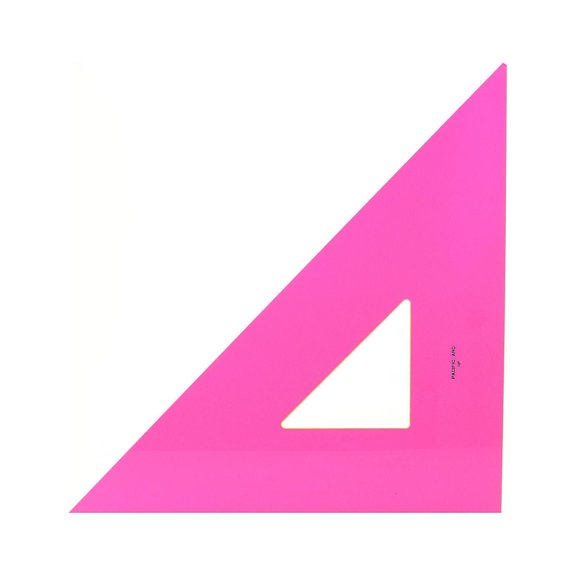 Professional Fluorescent Triangles 10 in., 45/90 degrees (pack of 3)