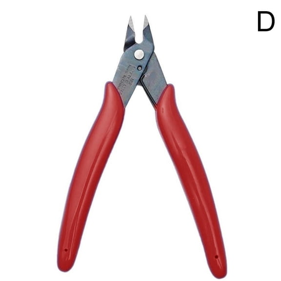 Professional Flush Cut Micro Wire Nippers, Precision Diagonal Side Cutter Pliers with Ergonomic Grip for Electronics and Jewelry DIY, Red