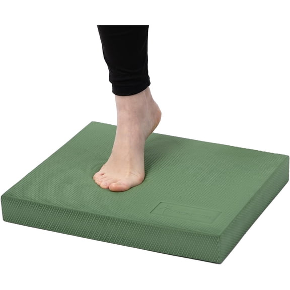 Professional Foam Exercise Balance Pad - 15.8" x 13" x 2", High-Density TPE Foam Knee Pad, Non-Slip & Water-Resistant, for Balance Training, Physical Therapy, Yoga, and More Green