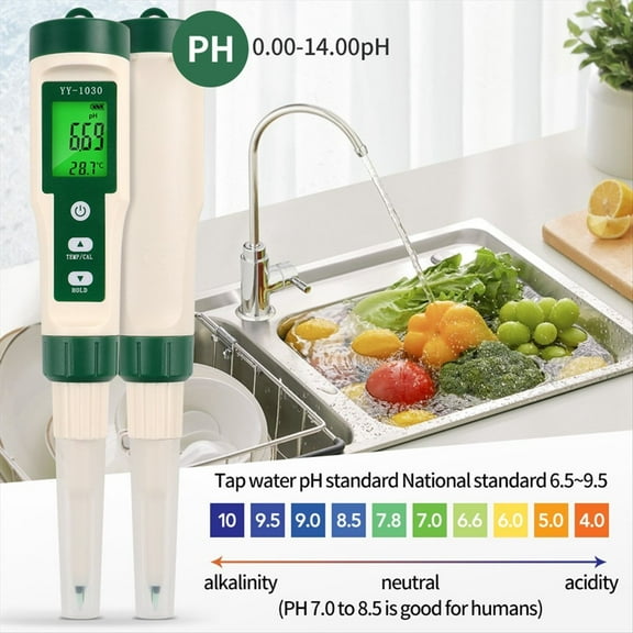 Professional Food PH Meter High Accuracy Sensor Temp Acidity Tester for Brewing Cheese Meat Canning Dough Soil PH Meter