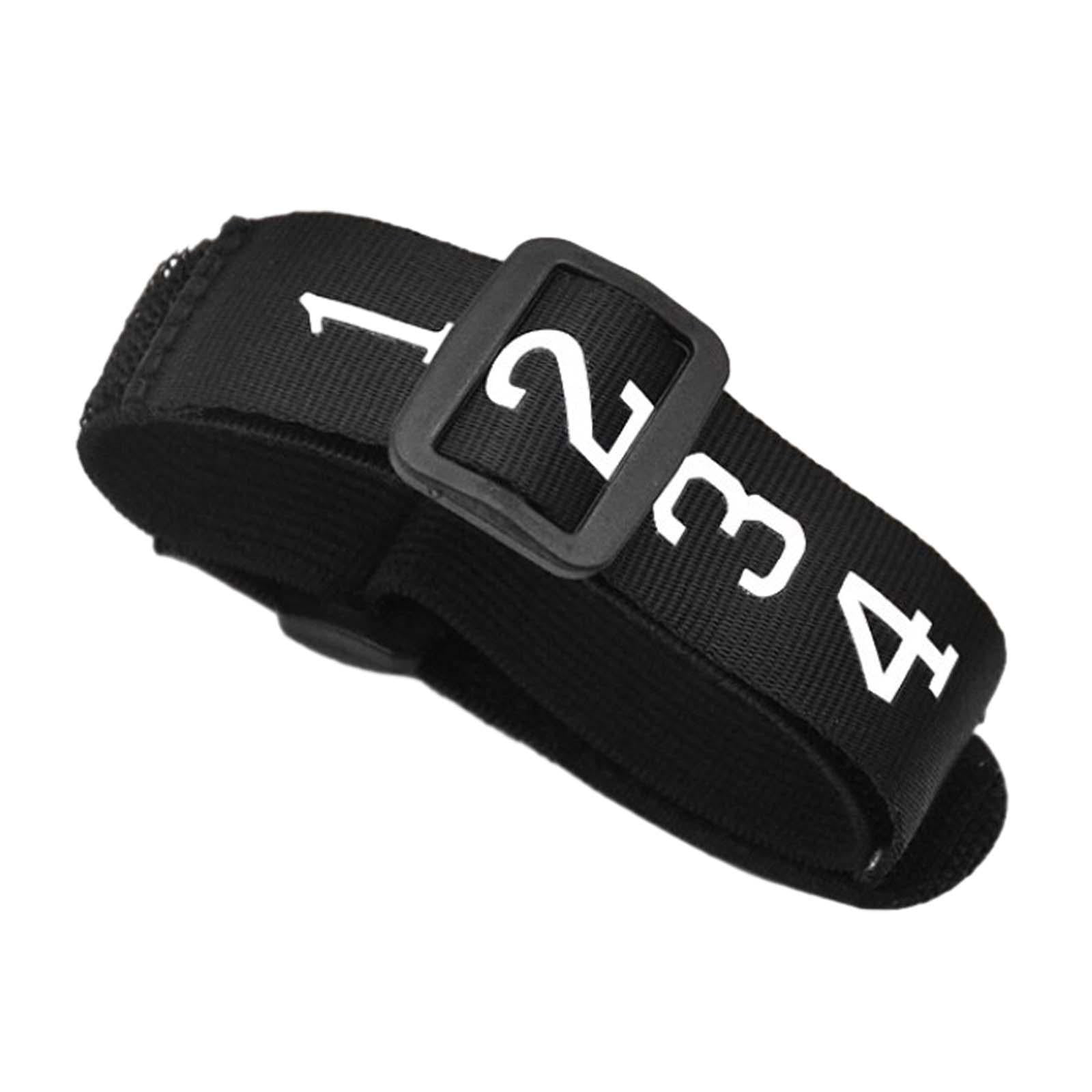 Professional Football Numbered Wrist Down Indicator, Black Sliding Side