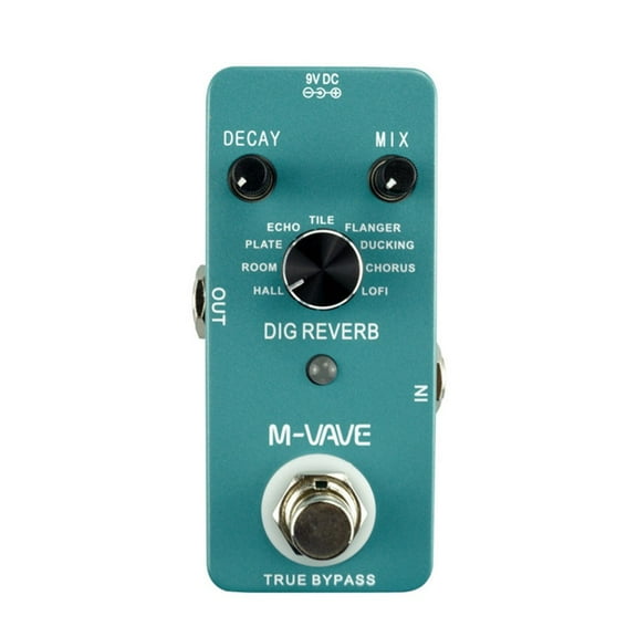 Professional For M-VAVE DIG REVERB Digital Guitar Effect Pedal 9 Reverb Types