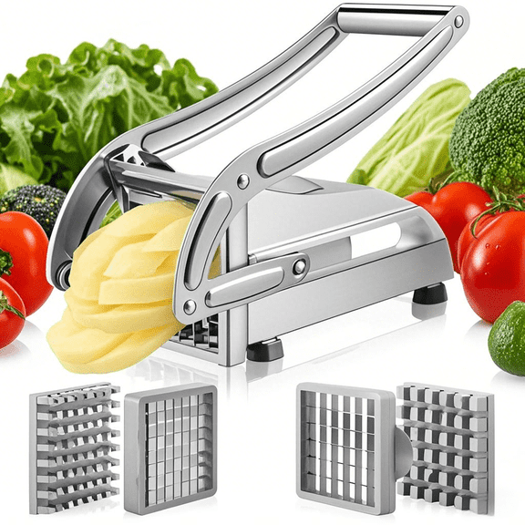 Professional French Fry Cutter, Makes Uniform Fries & Cubes from Potatoes Fast