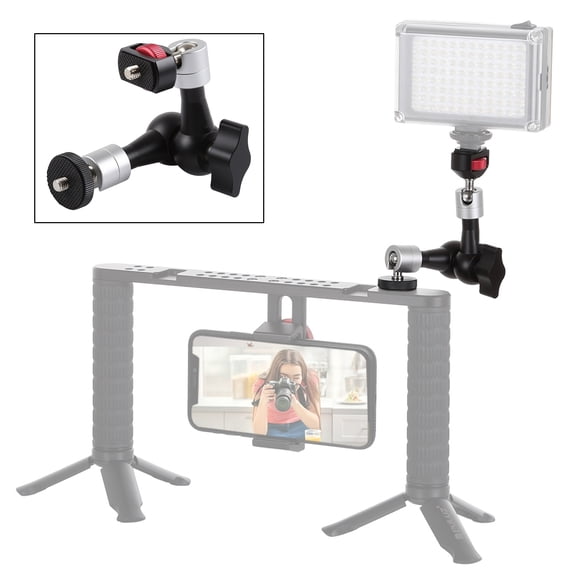 Professional Friction Magic Arm with 1/4 Adapter Aluminum Alloy, Locking Control Knobs for HDV HDSLR Film Makers