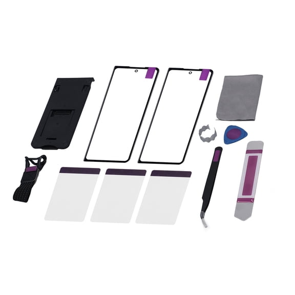 Professional Front Outer Glass Lens Screen Replacement Repair Kit with OCA Glue Compatible with Galaxy Z Fold 5 5G F946 Premium Front Screen Repair Set (7.8 inches / 20 cm)