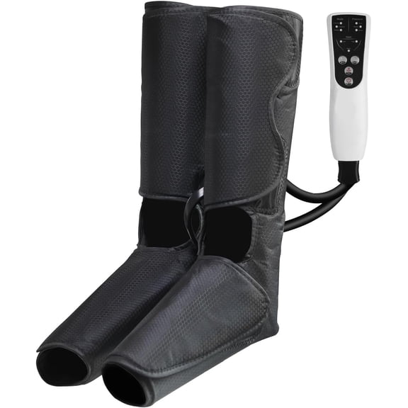 Professional Full Leg Air Compression Massager with Soothing Heat, 3-Mode Sequential Compression Boots for Foot and Calf Relaxation, Adjustable Size Home Spa Wellness Gift