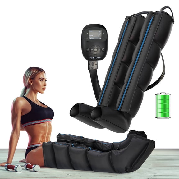 Professional Full Leg Recovery System massager - 6 Massage Modes, 5-Zone Air Compression, Smart LCD Remote | Muscle Pain Relief & Enhanced Circulation for Athletes, Desk Workers & Active Lifestyles 
