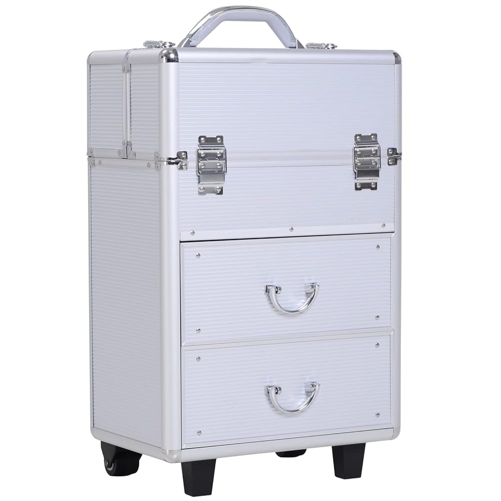 Professional Full Makeup Travel Train Case, Large Storage Cosmetic