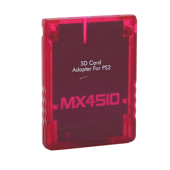 Professional Game Console Memory Card Reader for PS2 FAT - Transparent Red Storage Adapter Accessory Pack (12 x 12 x 2 inches / 30.5 x 30.5 x 5.1 cm)