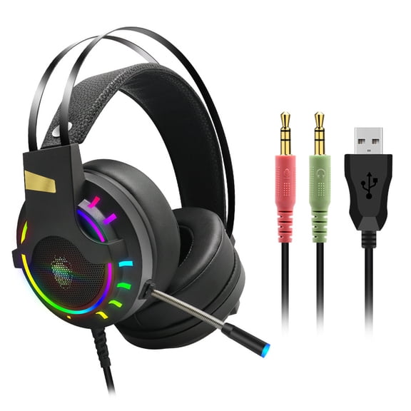 Professional Gaming Headset RGB With Mic Super Bass Stereo For Xbox One PS4 PC