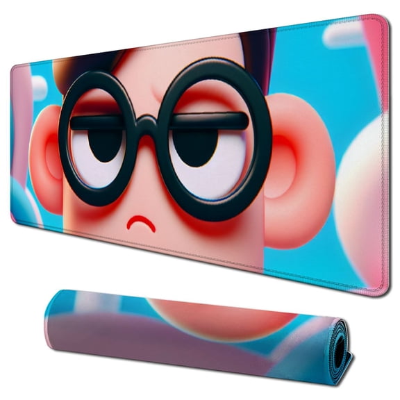 Professional Gaming Mouse Pad, Custom Design Stitched Edges Waterproof Non-Slip Rubber Base Mousepad Great for Laptop, Compute