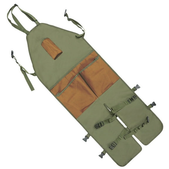 Professional Garden Work Apron with Multiple Pockets - Waterproof Adjustable Leg Protection for Planting & Harvesting - Durable Tool Apron with Quick-Release Buckles (Army Green)
