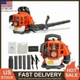 thumbnail image 1 of Leaf Blower - 52CC 550 CFM 2-Stroke Backpack Gas Powered Blower, Grass Lawn Air Cooling Gasoline with Air-Cooled, Snow for Garden, 1 of 10